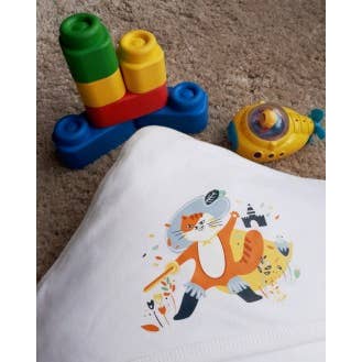 Nos poussins chéris - Vente Sortie de bain - Enfant et bébé - Cape de bain Chat Botté 100% coton bio certifié OEKO-TEX