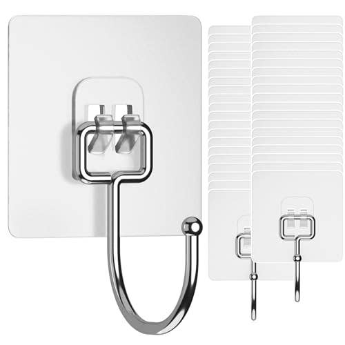 GLUIT - Wholesale Wall Hook - GLUIT Adhesive Hooks Heavy Duty 22 lbs Robe Towel Hooks Waterproof Adhesive Wall Hooks for Home Bathroom Kitchen Office and Outdoor23