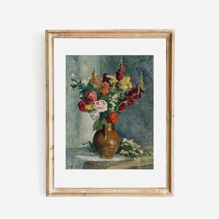 French Florals Antique Art Print for wholesale by Sea to Skye