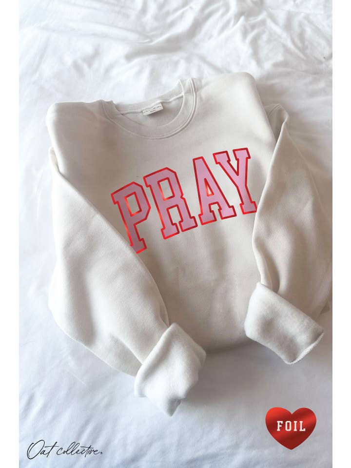 OAT COLLECTIVE – wholesale Graphic sweatshirt – Women’s – PRAY FOIL Graphic Sweatshirt