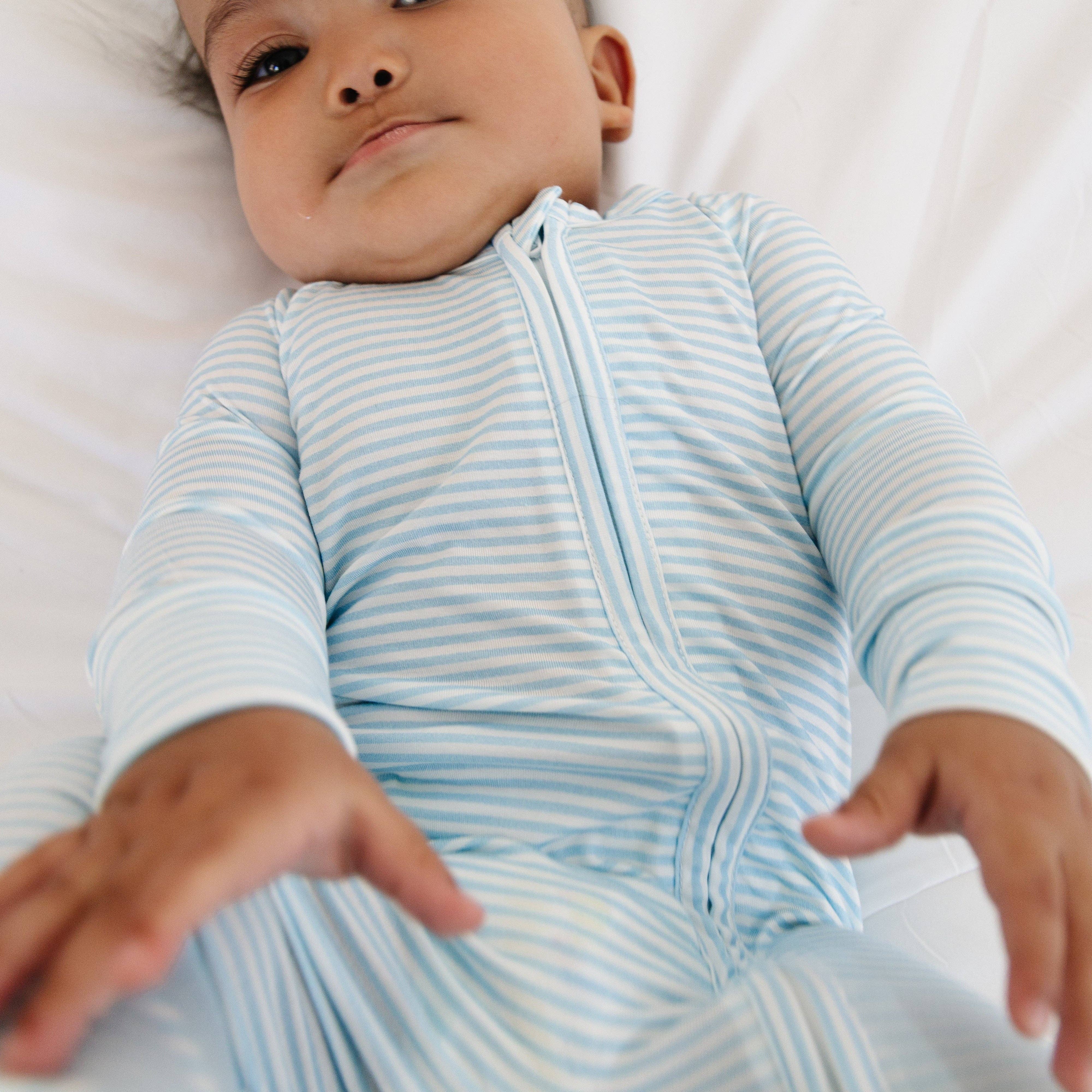 Motette – wholesale Sleepsuit – Baby – Seaside Stripe Bamboo Sleeper5