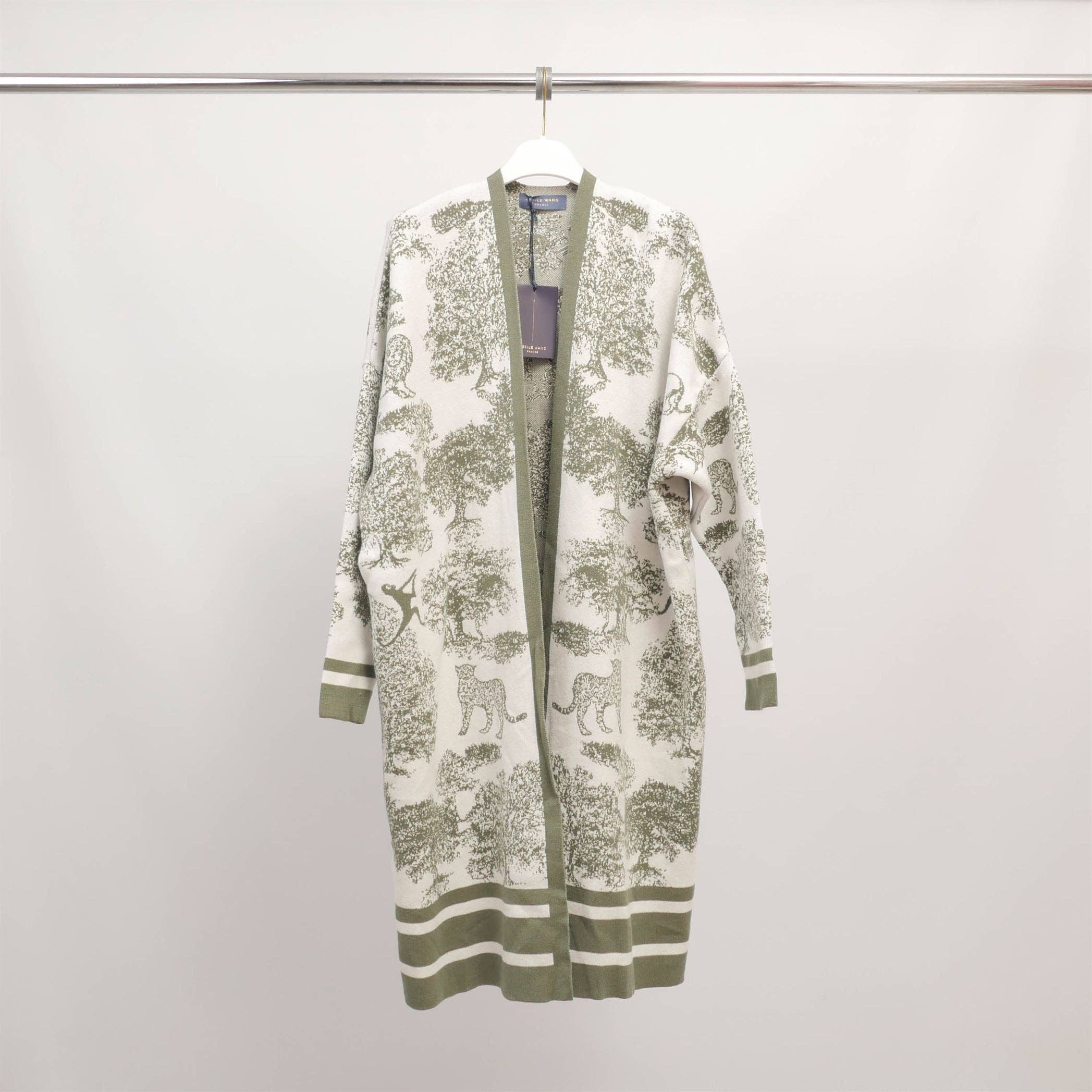 Cecile Wang - Wholesale Outerwear - Maternity - Jungle print long open cardigan MSJ769160