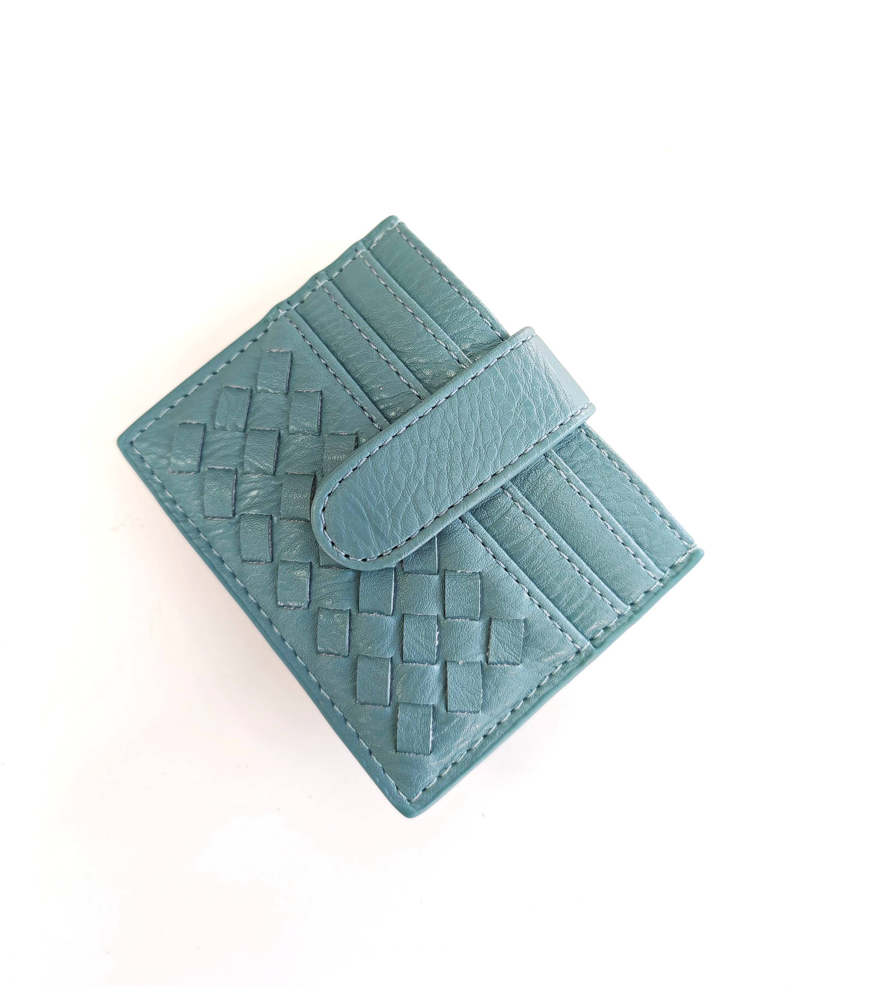 Superbia - Wholesale Card Holder - Women's - Handmade Woven Premium Quality Pu Flat Card Holder Note -a603