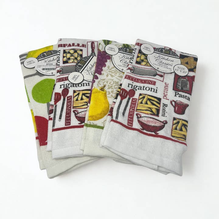 USA HomeMax - Wholesale Tea Towel - 15" x 25" Better Home Printed Velour Towel0