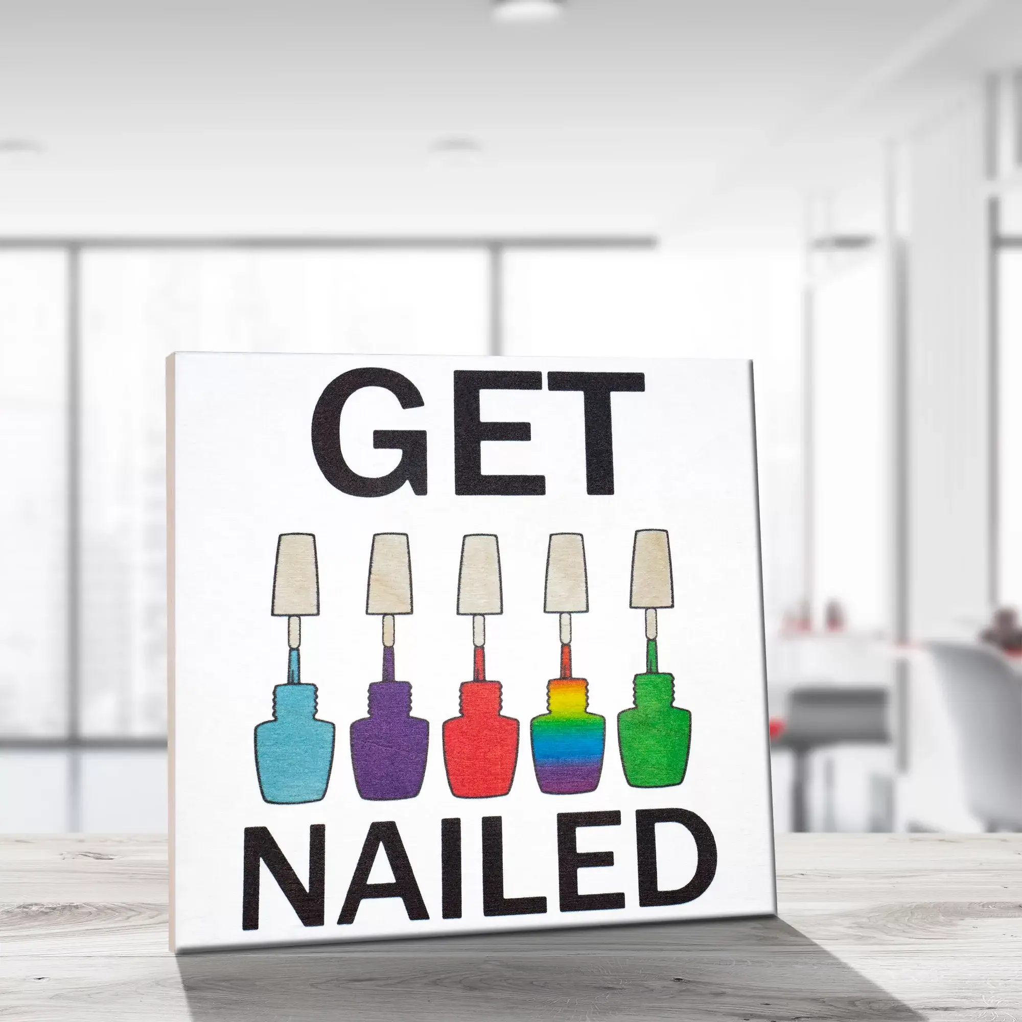 JennyGems - Wholesale Desk/Tabletop Sign - Funny Nail Salon White Decor, Manicurist Gifts4