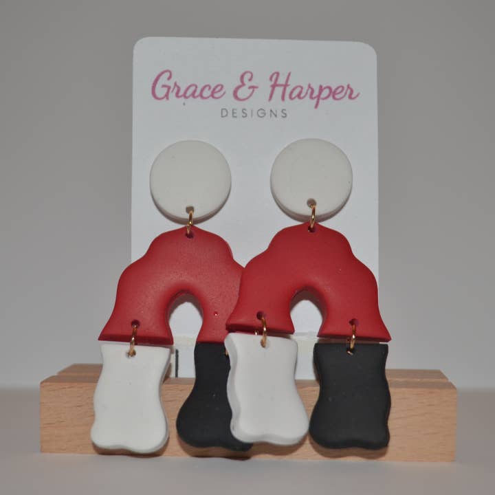 Rosylyn Colorblock - Red, White and Black for wholesale by Grace and Harper Designs