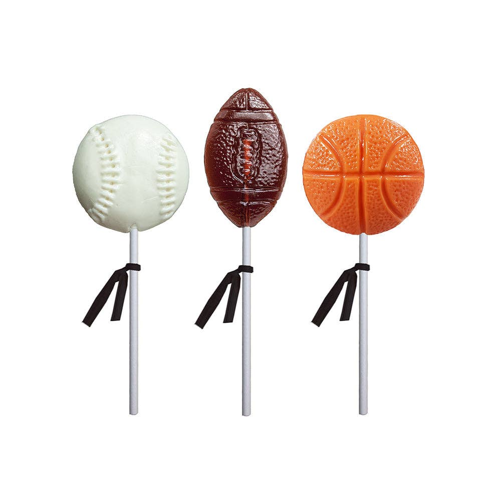 Melville Candy Company - Wholesale Lollipop - Sports Lollipops - Baseball, Football, Basketball1