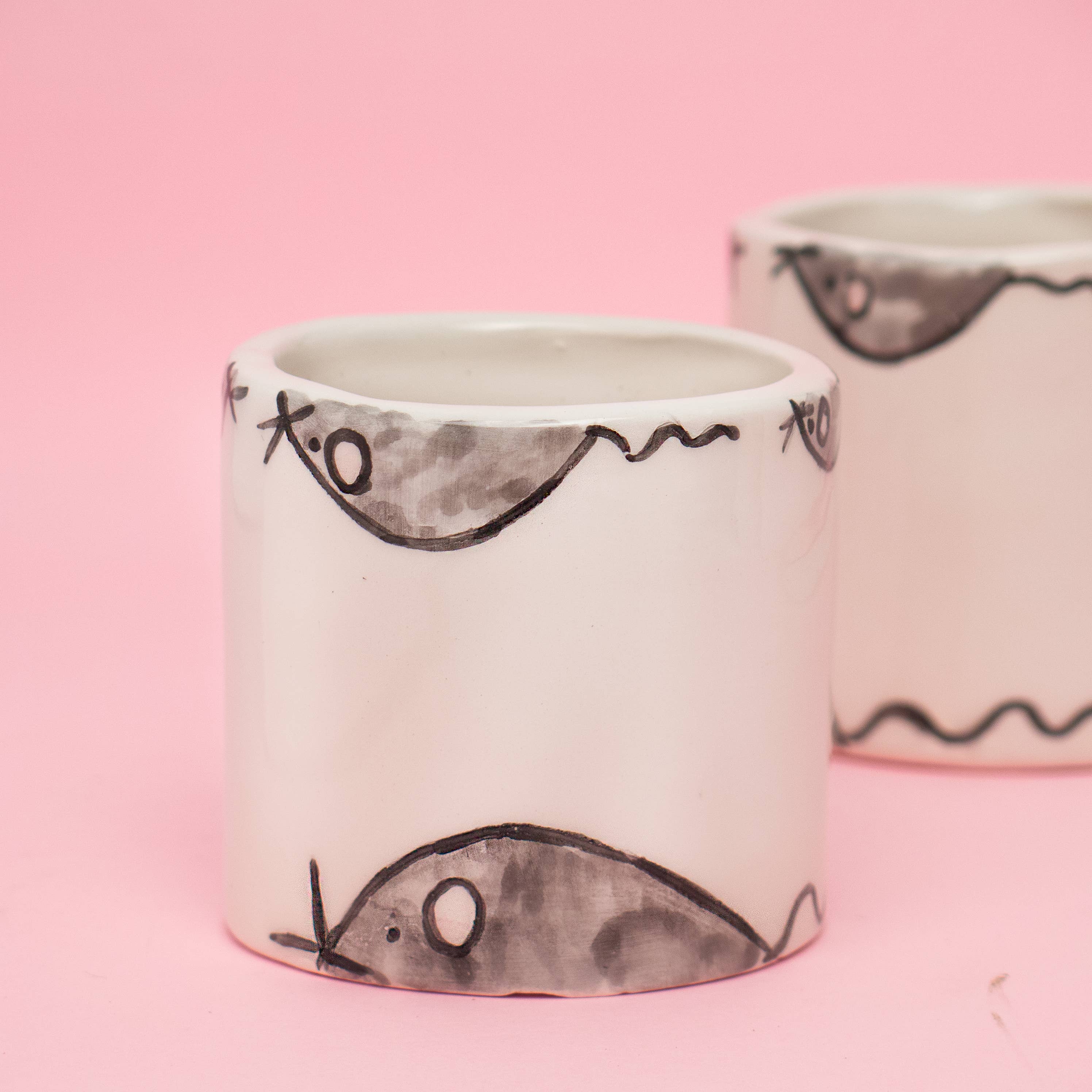 Paulina Marra Ceramics - Venta al por mayor Macetas - Conjunto Gonzalo Trio: Macetas de Gato Artesanales en 3 tamaños7
