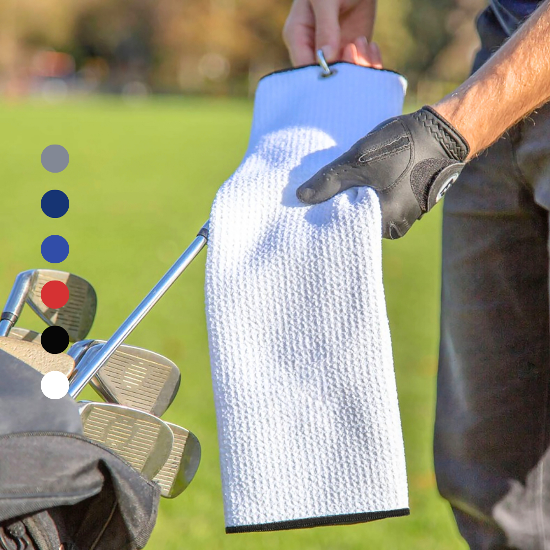 Pro Towels - Wholesale Sports Towel - Tri-Fold Microfiber Waffle Golf Towel: Grommet & Hook9