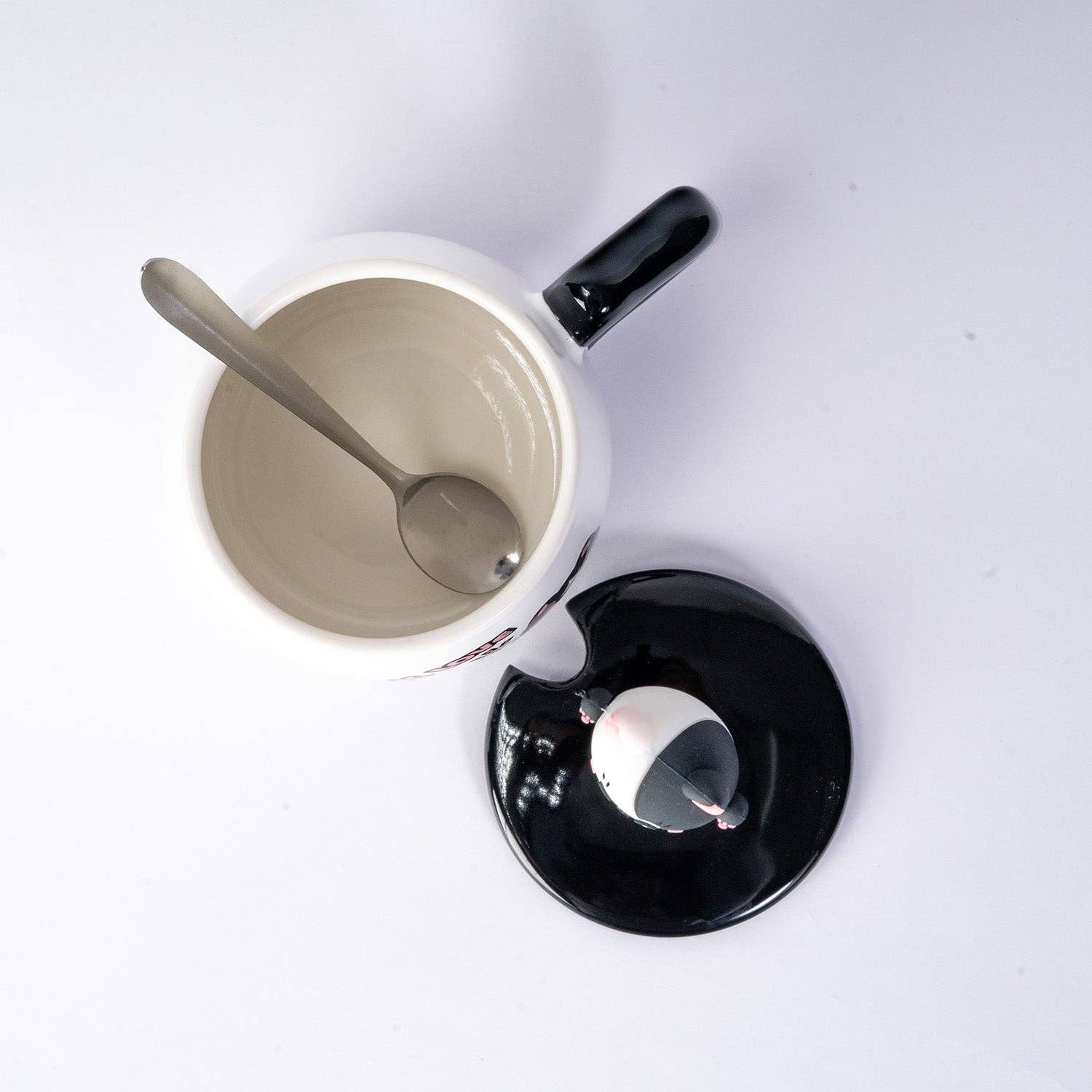 Urban Tokyo - Wholesale Coffee Mug - Cat 12oz Mug With Lid and Spoon (10/30)2