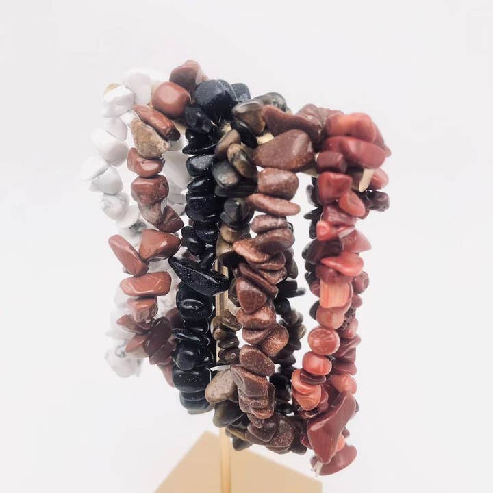 Mio Queena - Wholesale Beaded Bracelet - Women Natural Crystal Irregular Stone Bracelet - CS