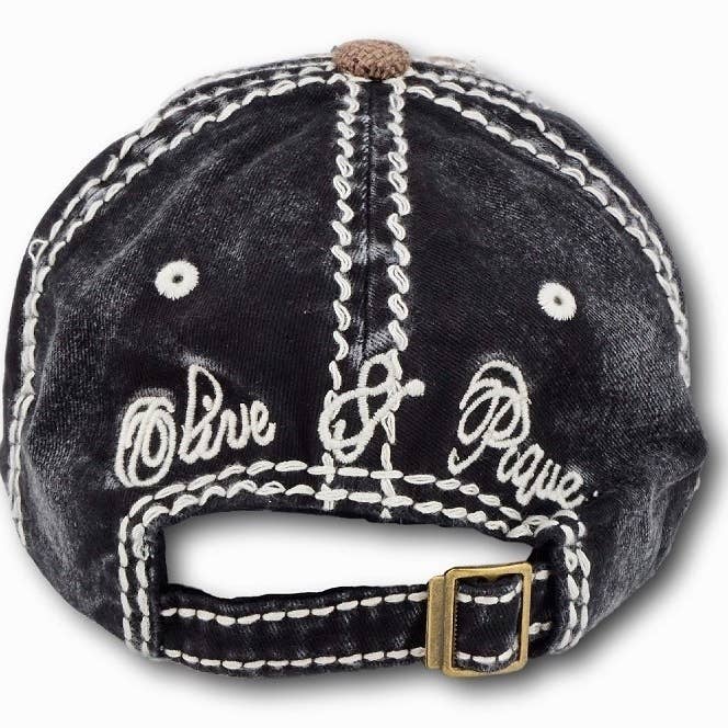 Olive & Pique – Engroshandel Baseballkasket - Dame – Kryds Bejeweled Bling Glitz Tekstureret Kasket, Justerbar2
