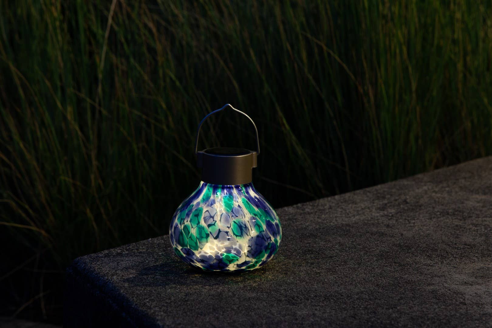 Allsop Home & Garden - Wholesale Outdoor/Lawn Light - Tea Lantern - 5" Glass Outdoor Solar Lantern - Tidal Blue11