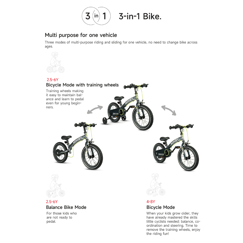 Devessport - Wholesale Bike/Scooter - Kids - Miniby QPlay Children's Bicycle 14 inches-3 in 1-bicycle4