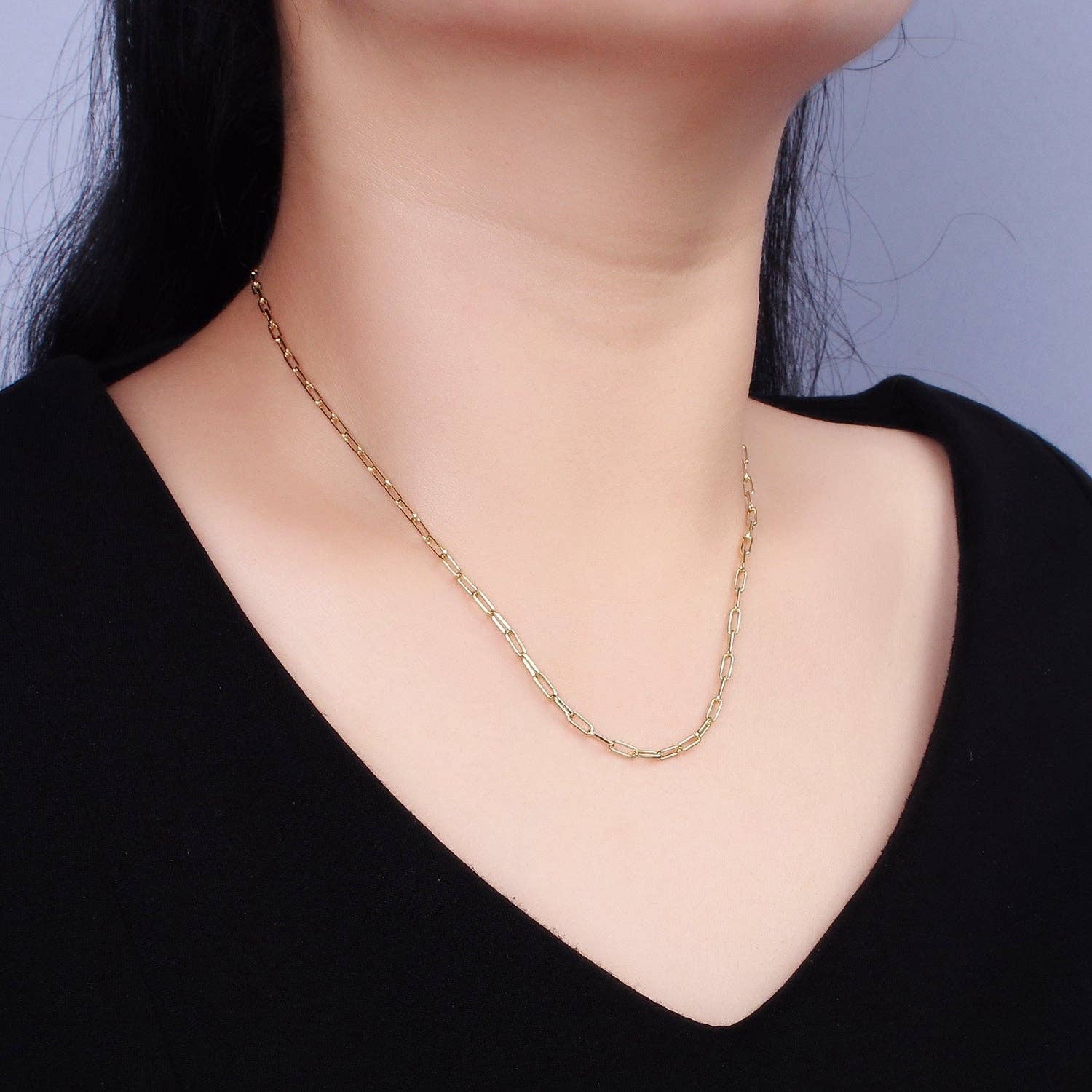 Aim Eternal - Wholesale Link & Chain Necklace - 16"/18"/20" 2.3mm Paperclip Layering Chain Necklace1