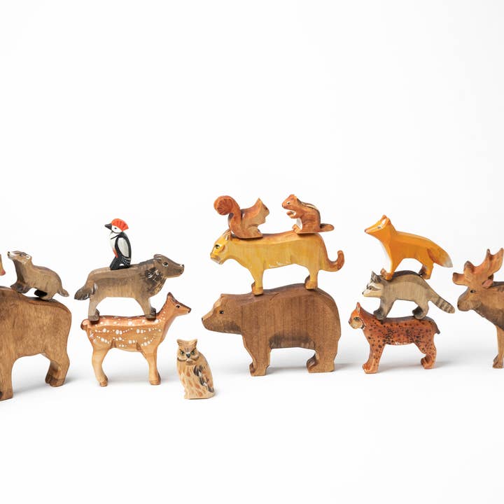 Wooden Woodland Animals for wholesale by PoppyBabyCo