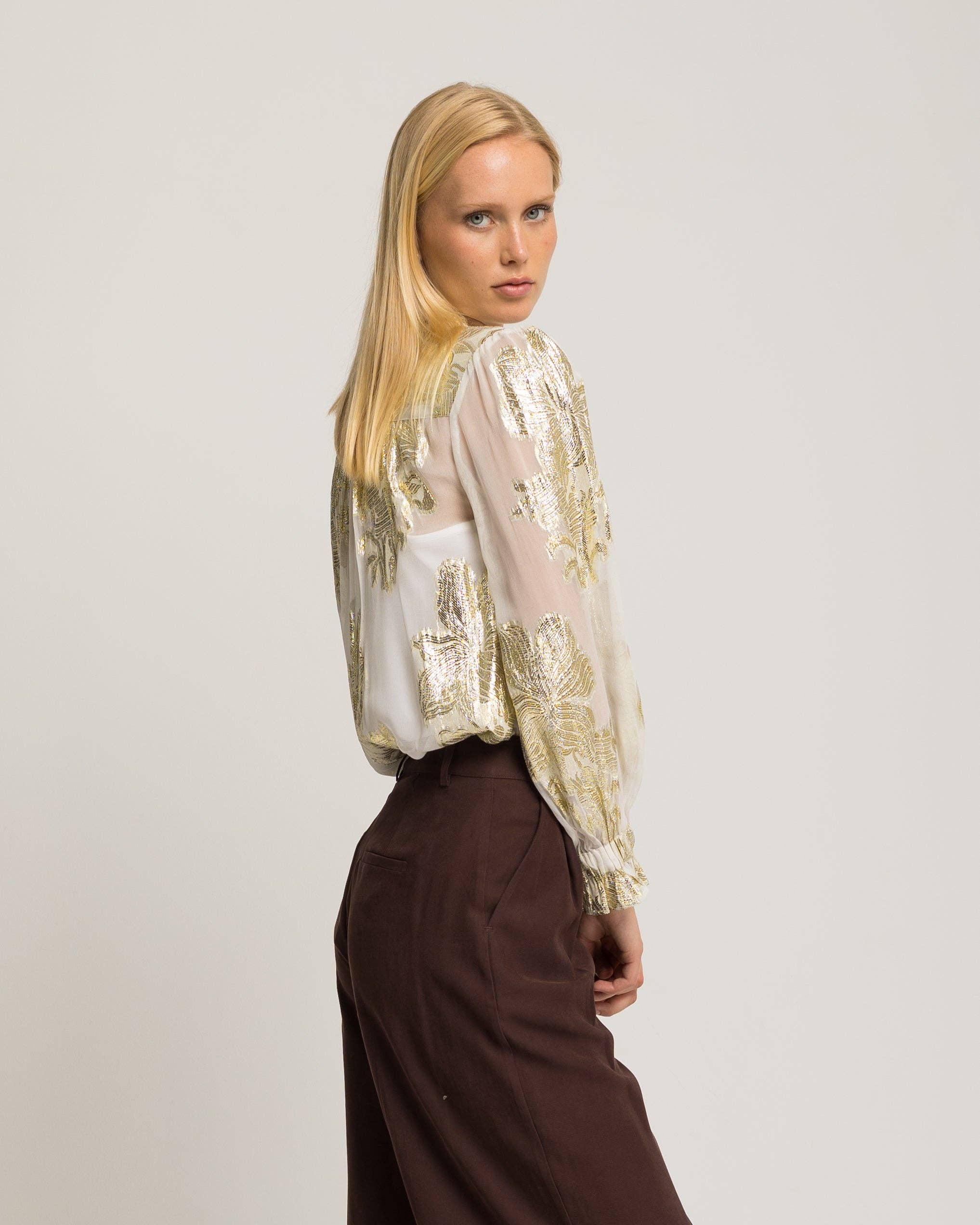 NIZA - Wholesale Blouse - Women's - White blouse for women Senia3