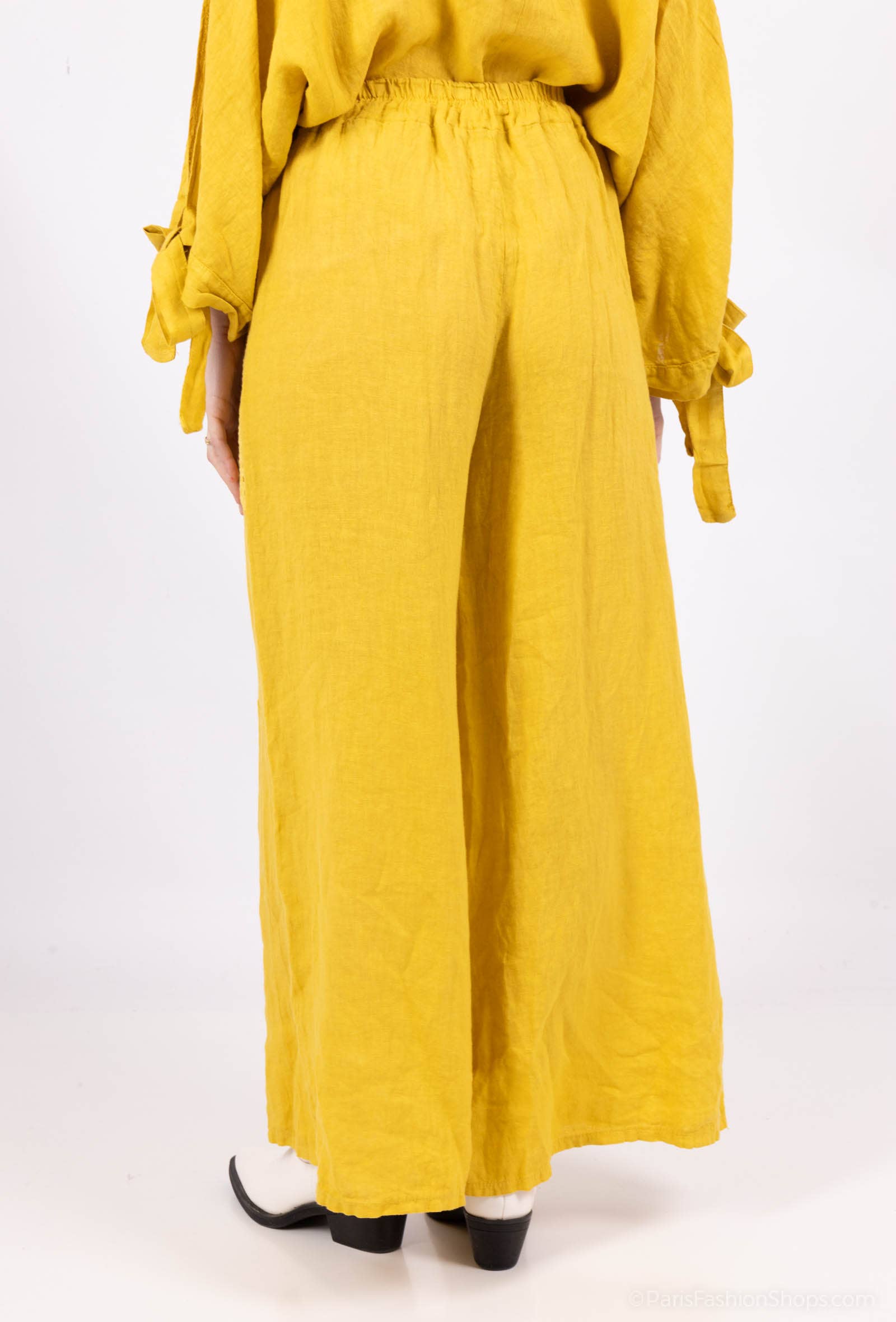 Shyloh - Wholesale Pants - Women's - Linen Trousers with Openwork Pockets 205808