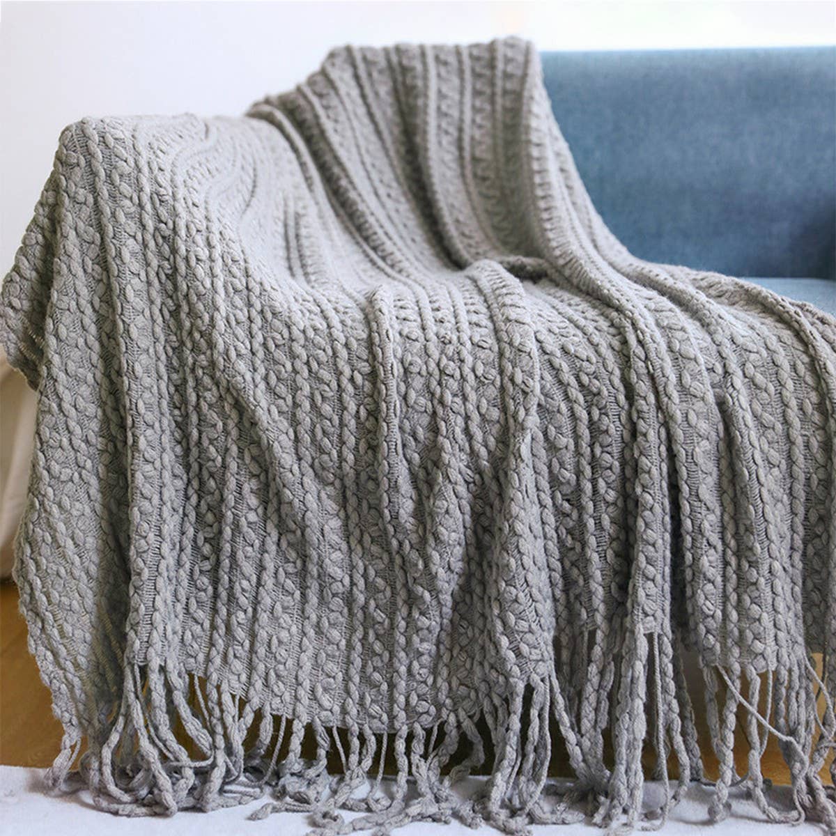ACCITY - Wholesale Throw Blanket - LIGHTWEIGHT SOFT AND COMFORTABLE KNITTING BLANKET_CWMM02028
