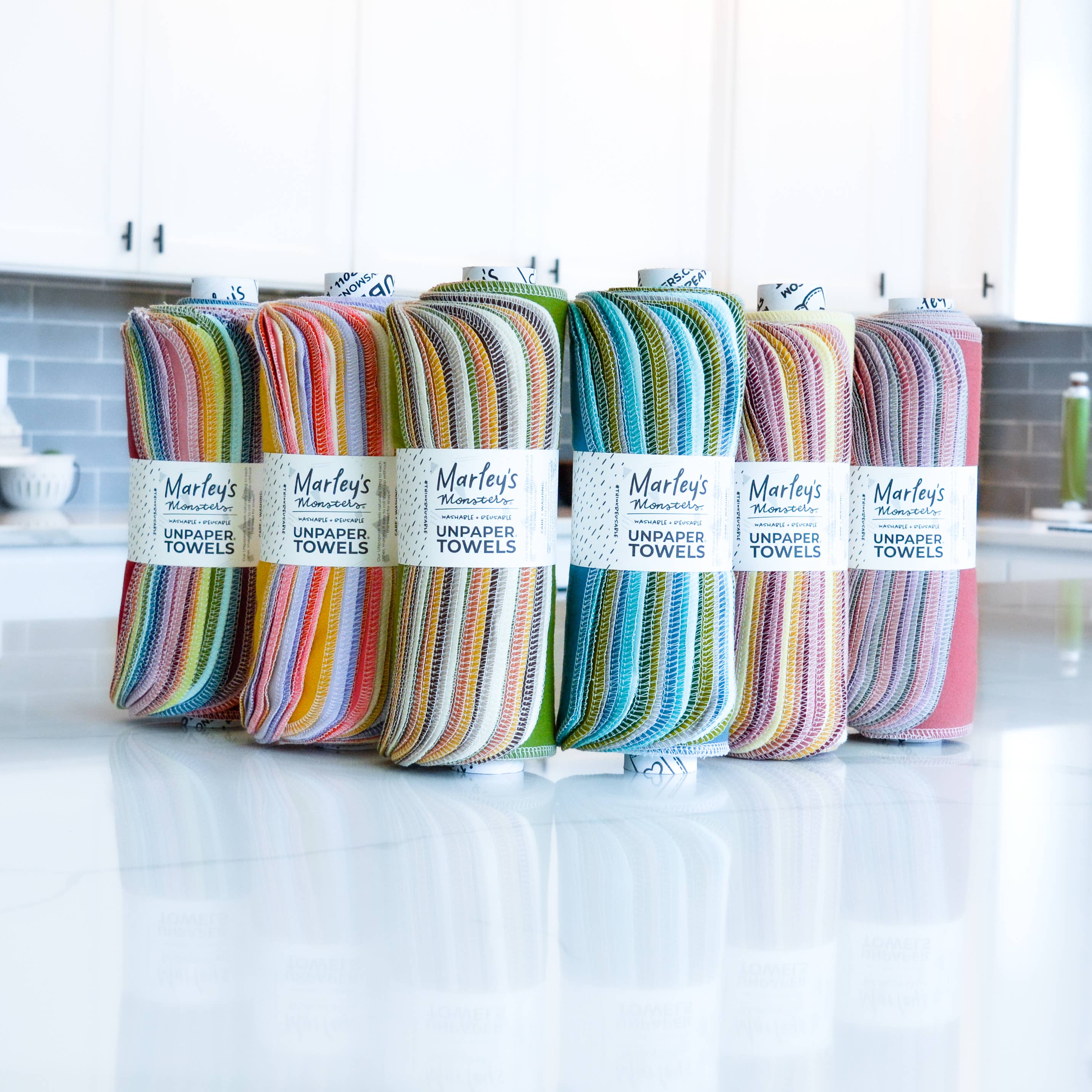 Marley's Monsters – wholesale Paper towels – Stockist Bundle Set of 6 rolls UNpaper® Towels: Spec. Colors3