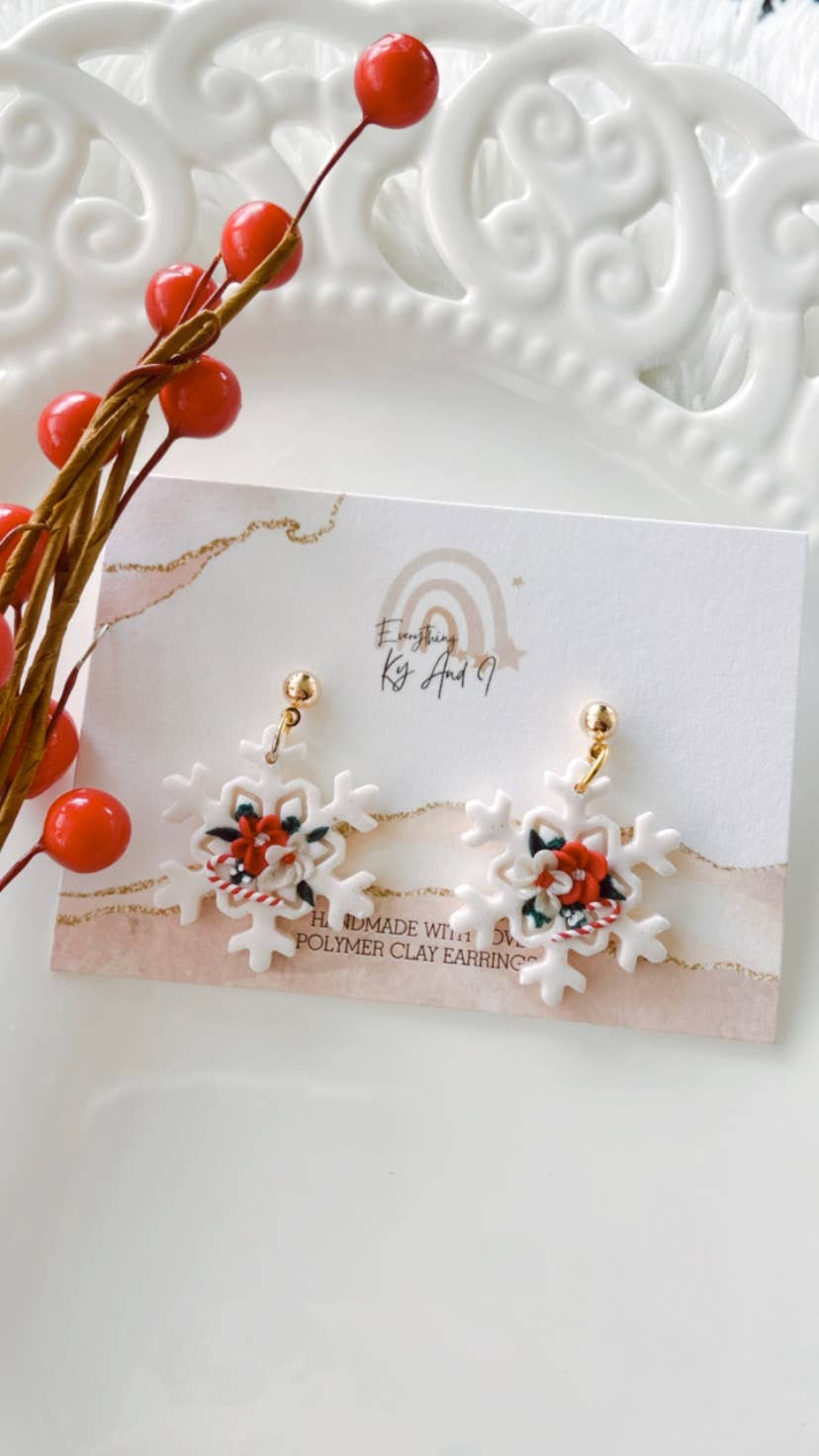 Everything Ky and I - Vente Boucles d'oreilles pendantes - Flocon de neige Winter Wonderland2