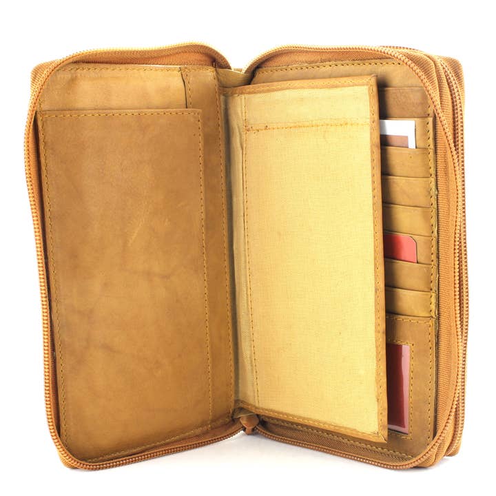 Leather Impressions Inc - Wholesale Wallet - Women's - Double Zipper Women's Clutch 1558511