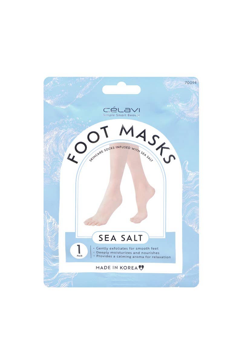 PINEAPPLE Beauty – wholesale Foot mask – Celavi 70090 Sea Salt 3 Pairs Foot Masks Set - 1 Set2