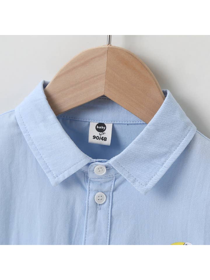 blue 2-6Y Toddler Boys Dinosaur Shirt Wholesale Boys Boutique Clothing for wholesale on Faire