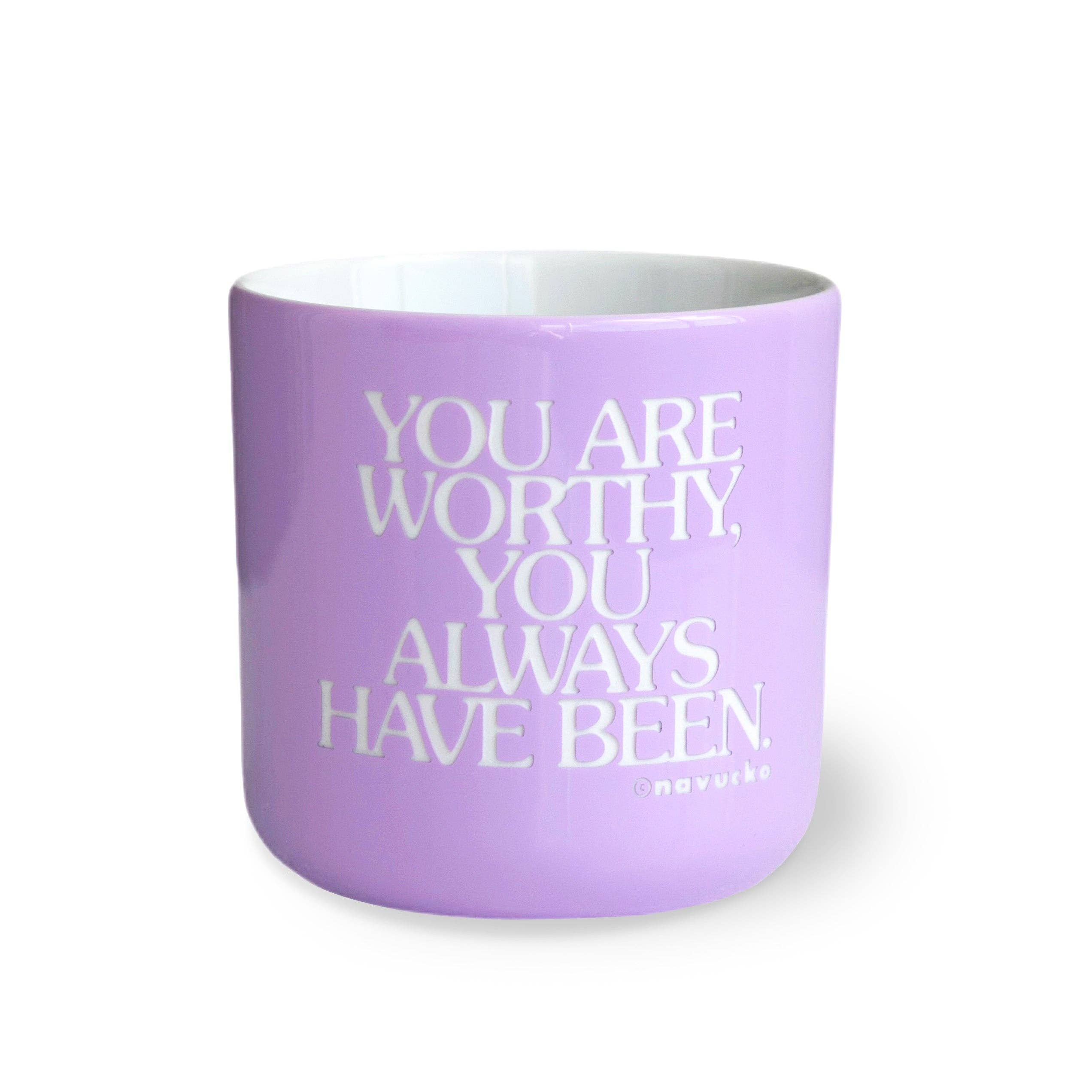 NAVUCKO - Wholesale Coffee Mug - Porcelain Mug YOU ARE WORTHY - Limited Edition1