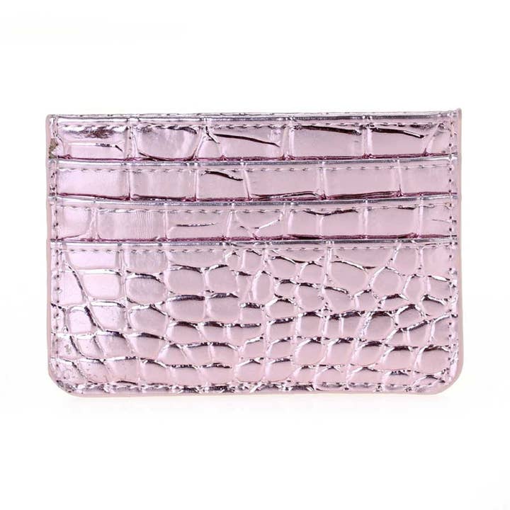 MiMi Wholesale - Wholesale Card Holder - Women's - Tiara Crocodile Skin Slim Women's Card Holder/Wallet4