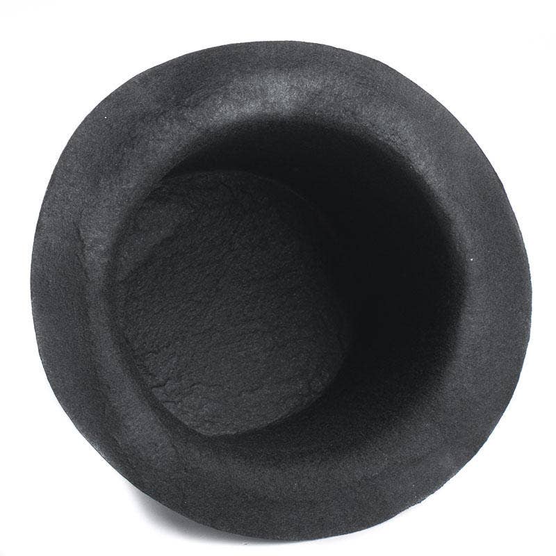 Factory Direct Craft - Wholesale Decorative Tabletop Object - Black Flocked Top Hat - 8" x 7-1/2" x 3-1/2"3