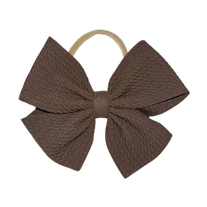 Banda de Cabeça de Nylon com Espiral de Açúcar Mascavado por atacado de Happy Day Bowtique