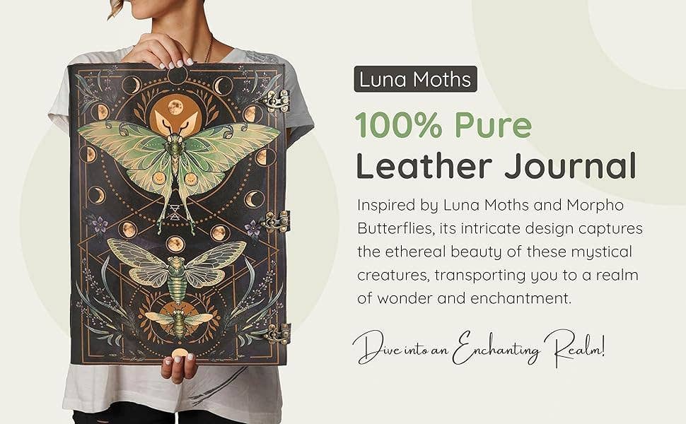 Tuzech Leather - Wholesale Journal/Diary - Book of Spell LeatherBound Huge Journal Grimoire Print Diary7