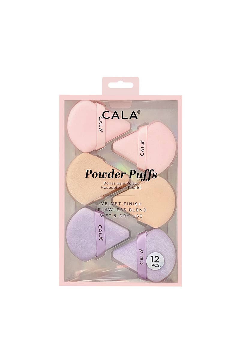 PINEAPPLE Beauty – wholesale Make-up sponge/blender – CALA 76070 Nude/Pink 6pcs Velvet Powder Puff Set - 6set2