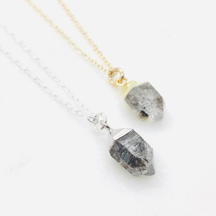 Juniper and Stone - Wholesale Pendant/charm necklace - Rough Cut Herkimer Diamond Necklace3