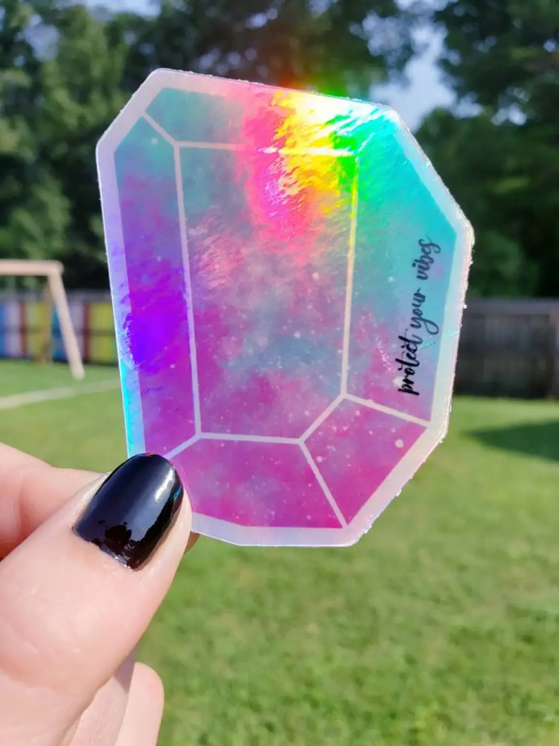 LC Designs - Wholesale Sticker - Holographic Crystal Die Cut Sticker3