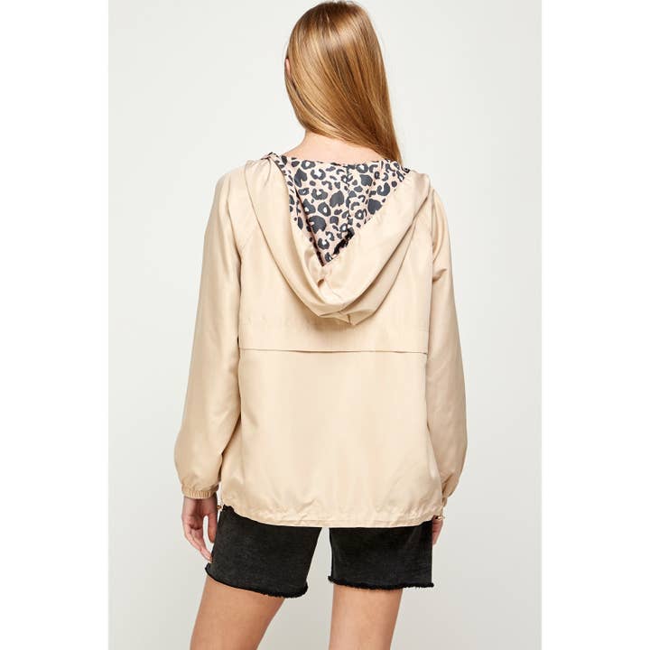 Sweet Generis - Wholesale Windbreaker - Women's - Rev. Contrast Print Zipup Hoodie - Outdoor Style1