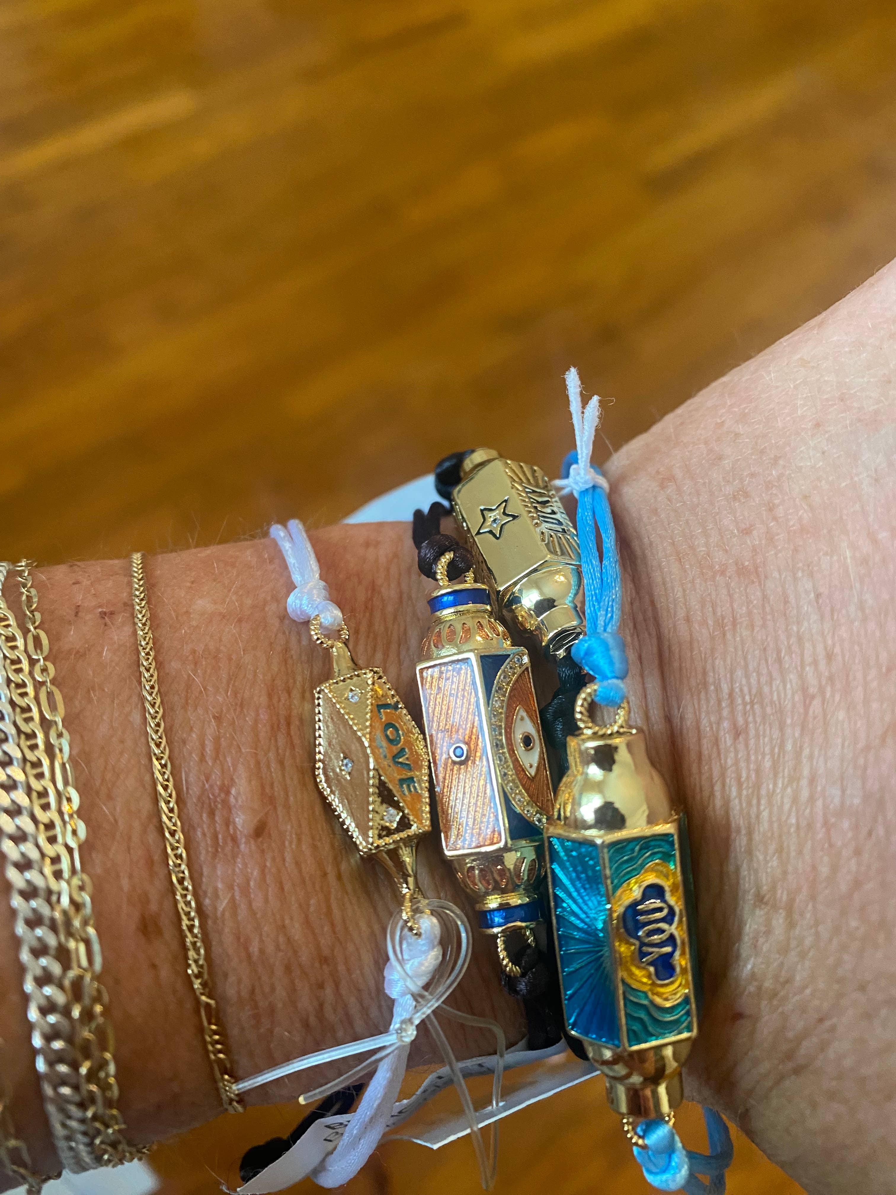 HoopLa – wholesale Charm/dangle bracelet – Friendship Bracelet- Enamel Steel, Cord, Slider fit6