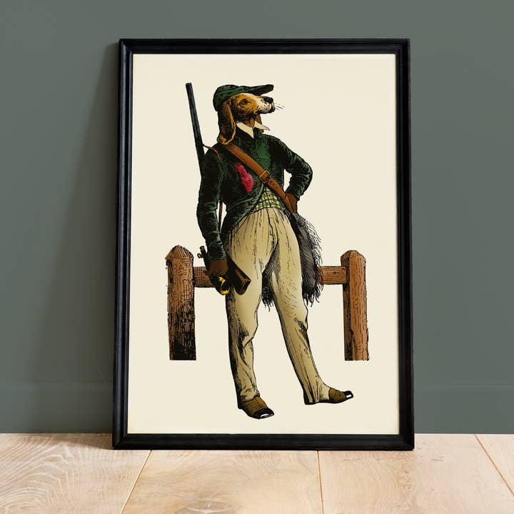 Dog poster - Dressed animals for wholesale by Colette de B.
