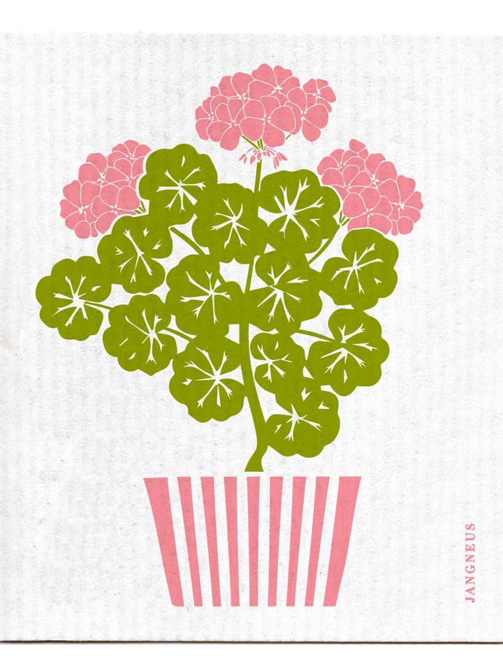 Swedish Dishcloth - Geranium - Blush Pink for wholesale by Jangneus