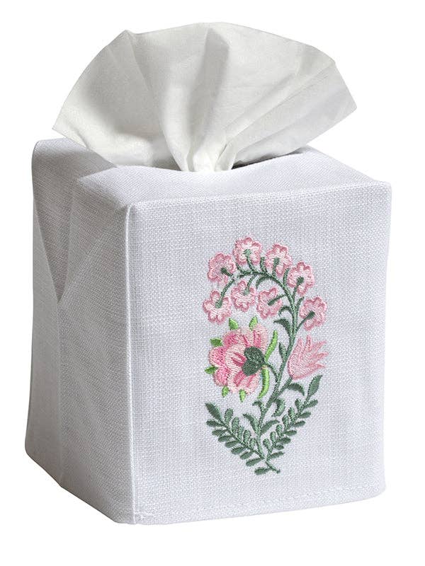 Funda para Caja de Pañuelos, Fleur (Rosa) para venta al por mayor de Jacaranda Living