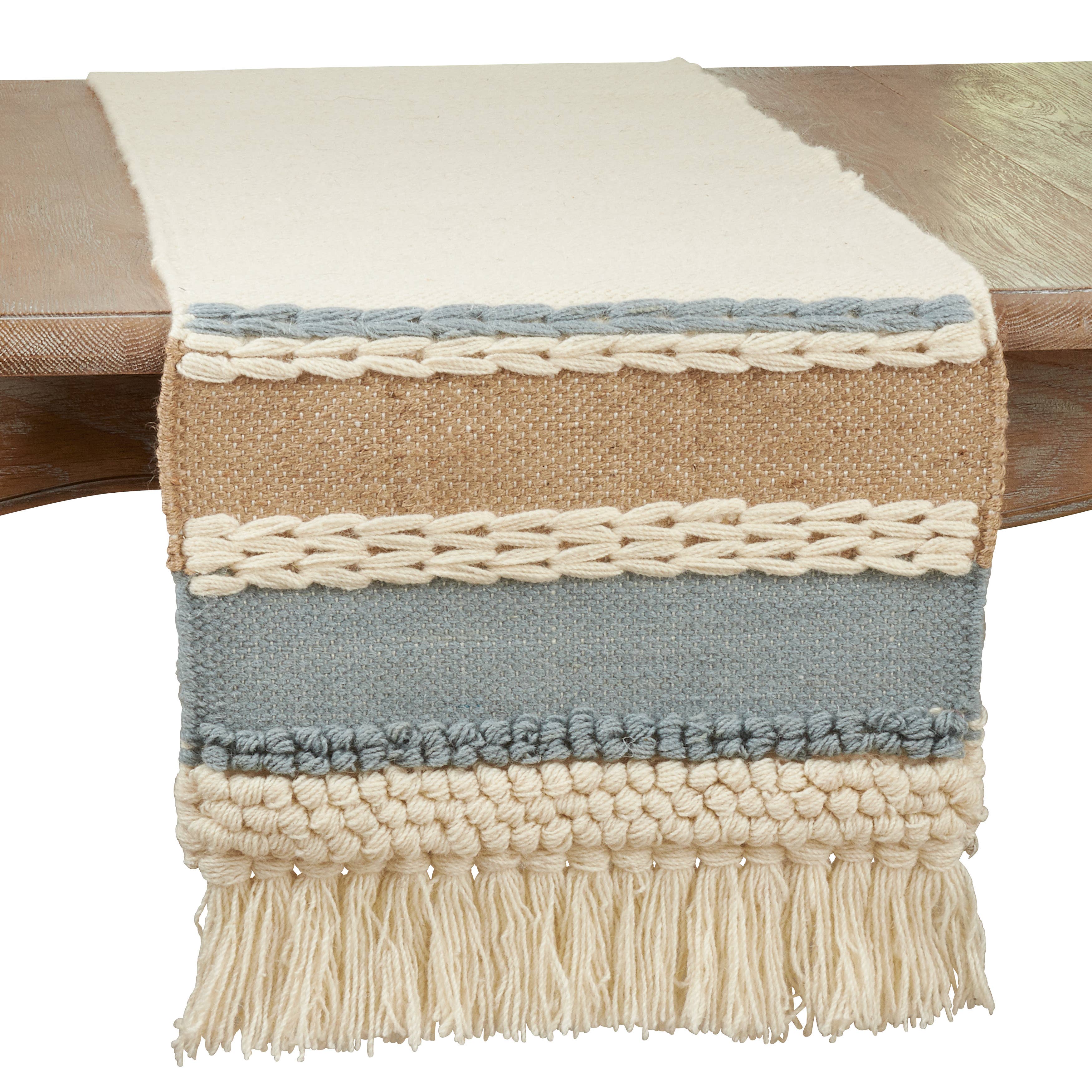 Saro Lifestyle – wholesale Table runner – Textured Boho Runner3