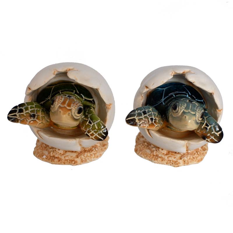 CB Home Collection - Wholesale Decorative Figurine - 2.5" Baby Sea Turtles in Shell Resin Figurines - 2 Assorted0