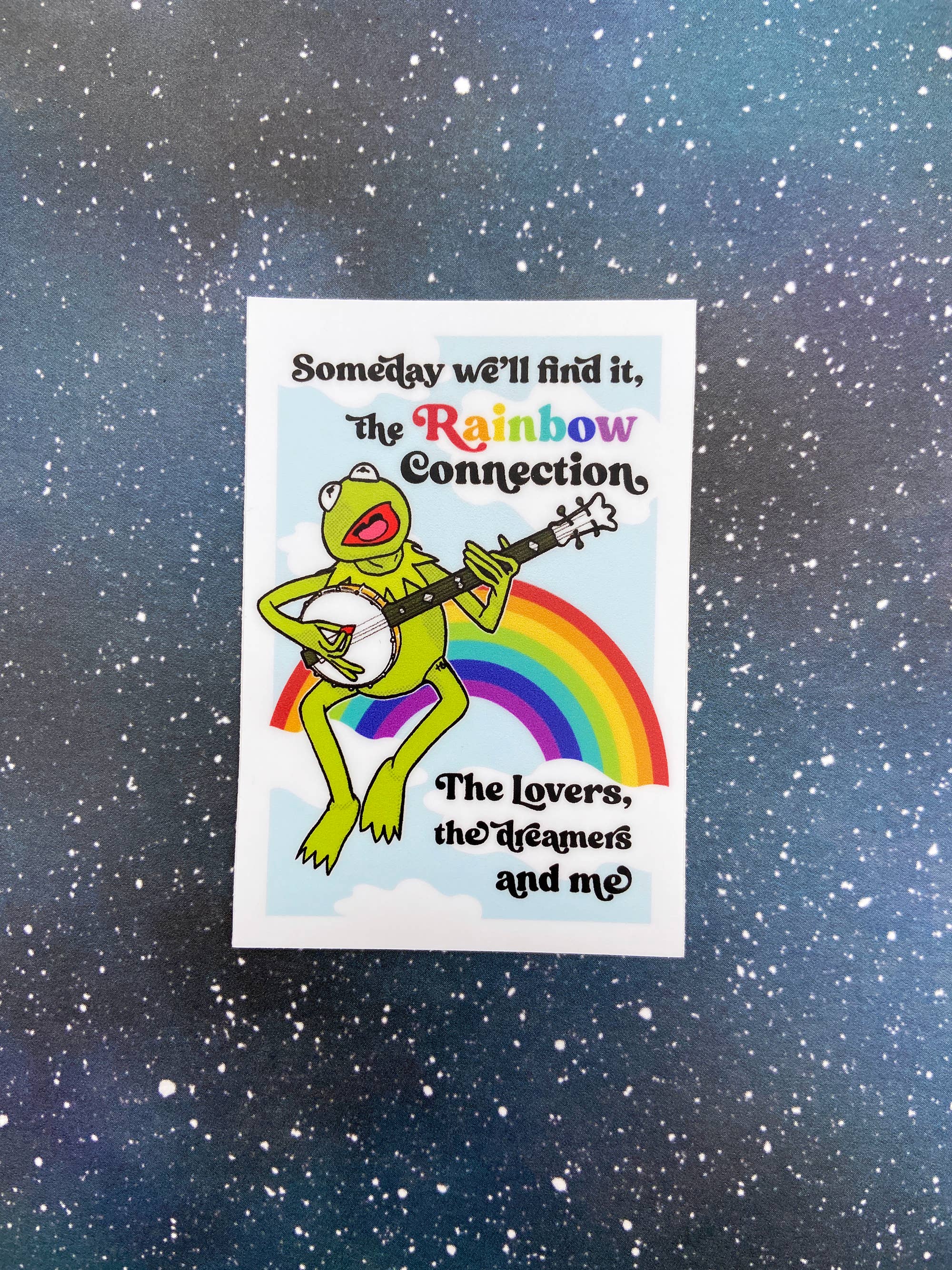 The Red Swan Shop - Wholesale Sticker - Vinyl Decal - Kermit the Frog - The Rainbow Connection