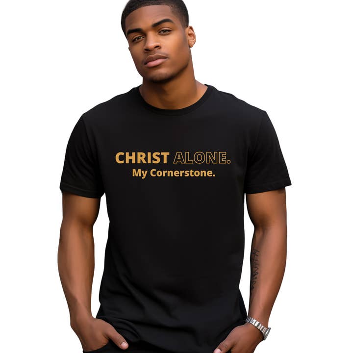 Christ Alone My Cornerstone Christian T-Shirt for wholesale by Love Ann Joy Apparel, LLC