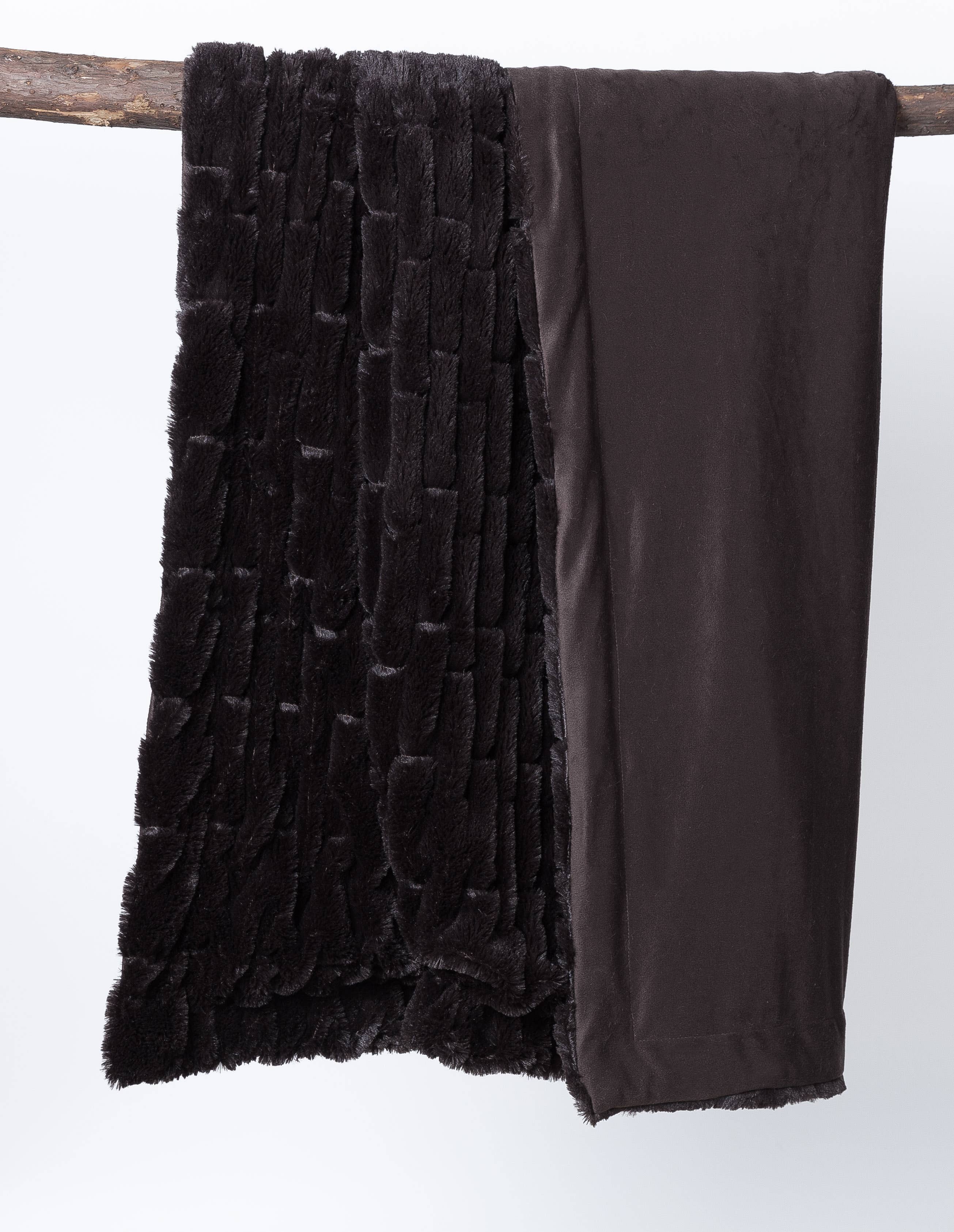 Peking Handicraft - Wholesale Throw Blanket - Faux Fur Throw - Chocolate by Laurel & Mayfair5