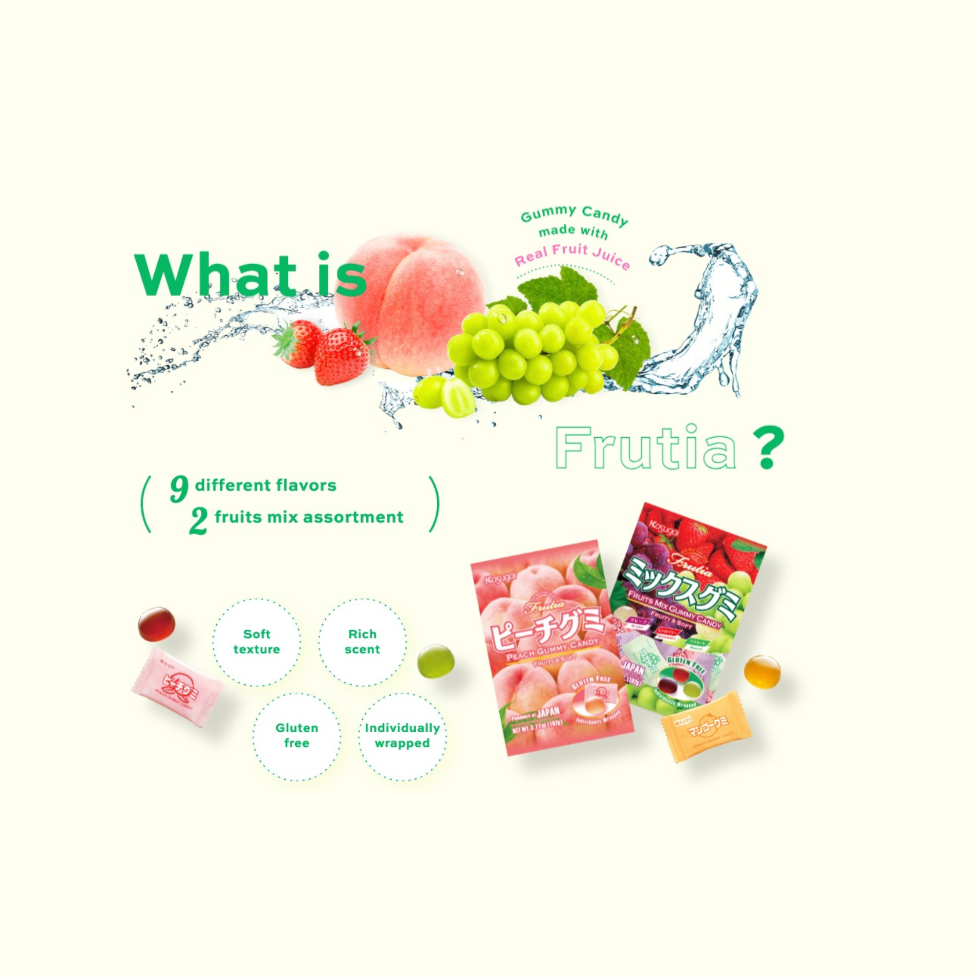 Tanuki Towne - Wholesale Gummy - Kasugai Japanese Fruit Flavored Gummies 4