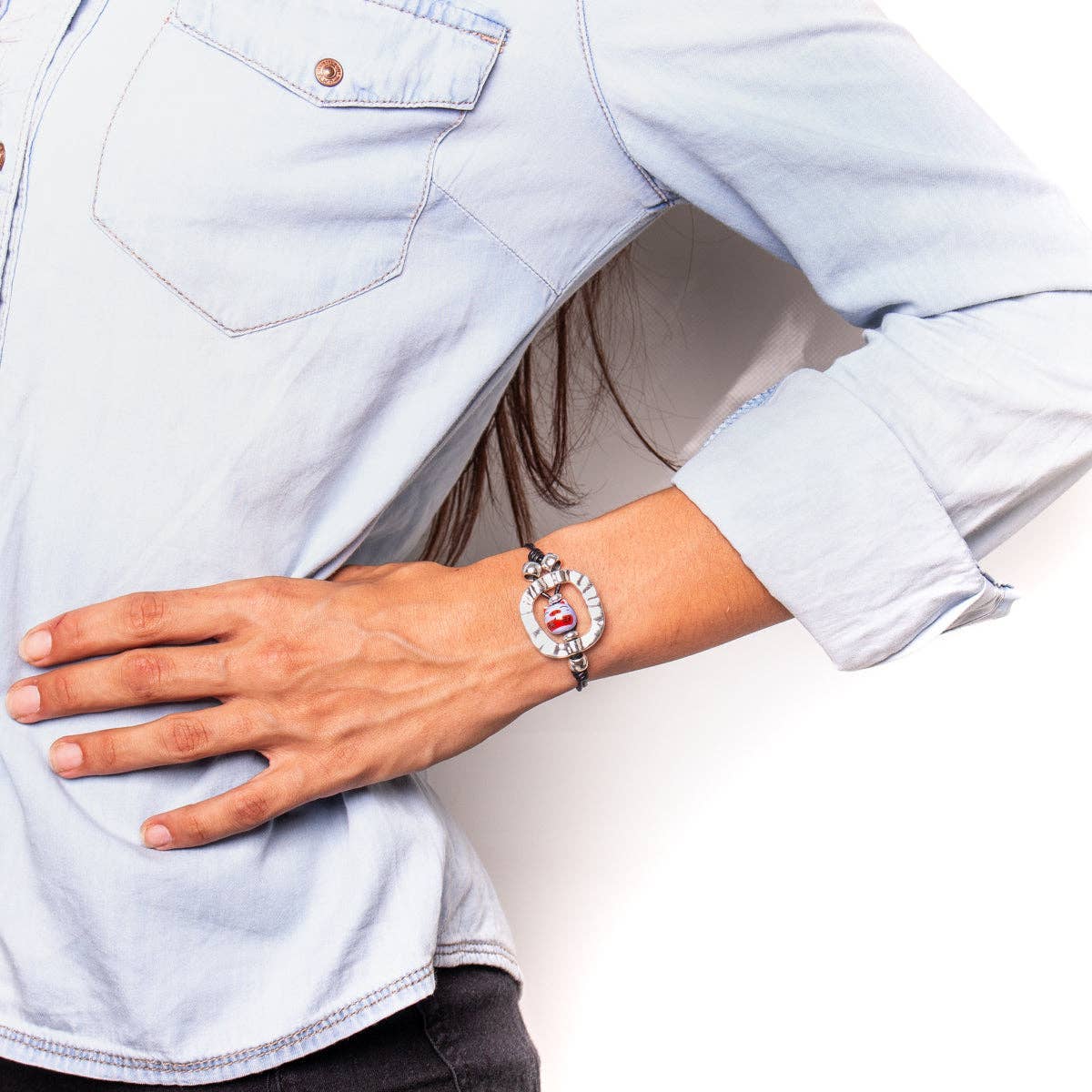 Meninas Bonitas Cork - Wholesale Charm/Dangle Bracelet - Genuine leather handmade women's bracelet MBR-05 Randomly3