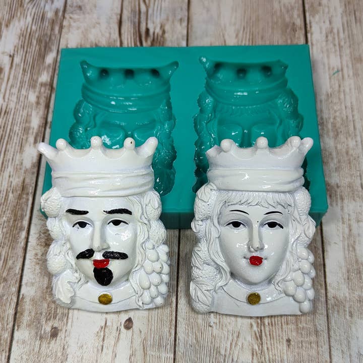 Serena Creazione di Serena Stampone - Wholesale DIY Craft Kit - Moor's Head Mold 7cm in silicone for resin and plaster1