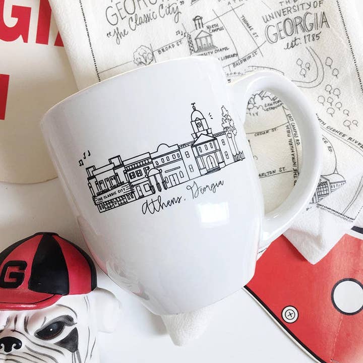 Natty Michelle Paperie - Wholesale Coffee Mug - Athens, Georgia Skyline Mug